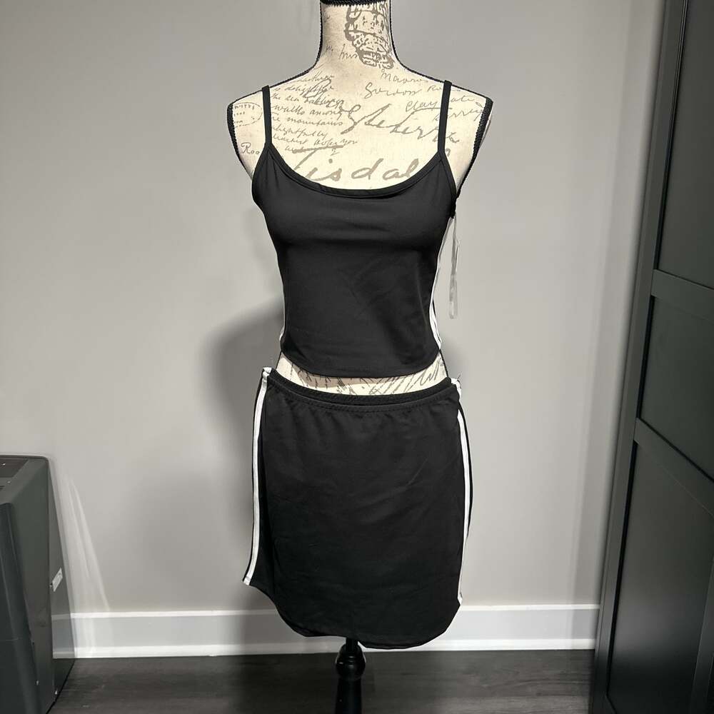 NWT No Boundaries Side Stripe Cami and Skirt Set, 2-Piece Juniors Size M